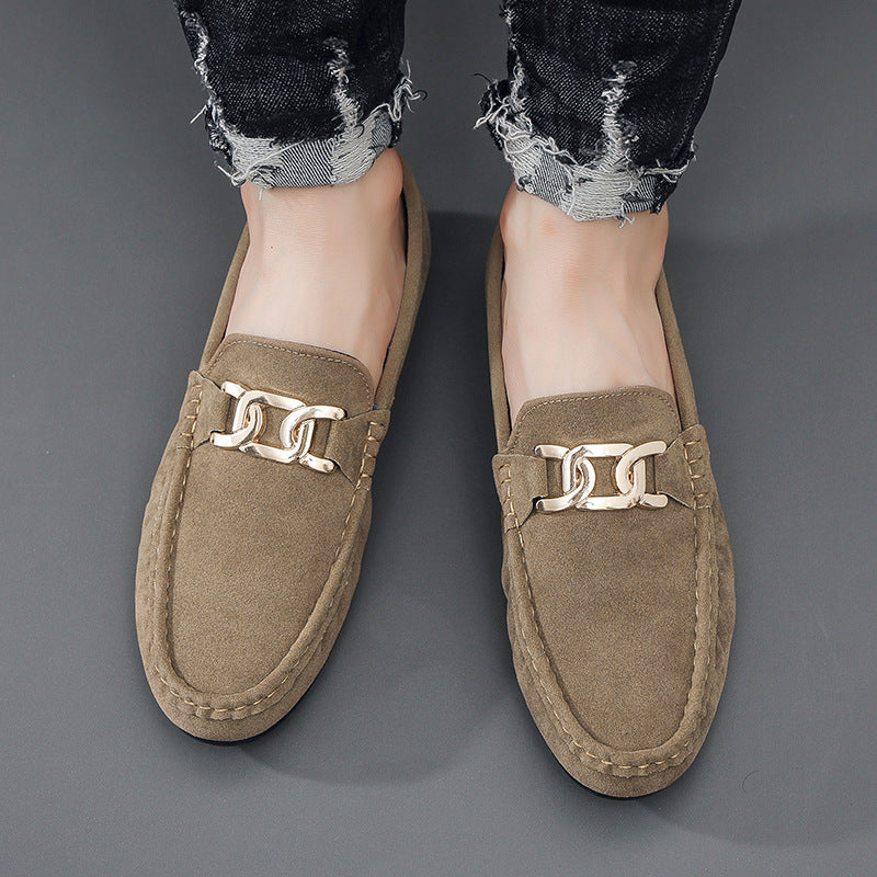 Mens Frosted Suede Slip On Loafers Casual Driving Shoes K070