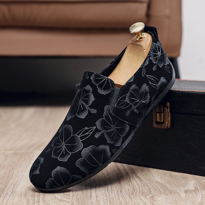 Mens Printed Slip On Loafers Casual Low Top Breathable Shoes KK08