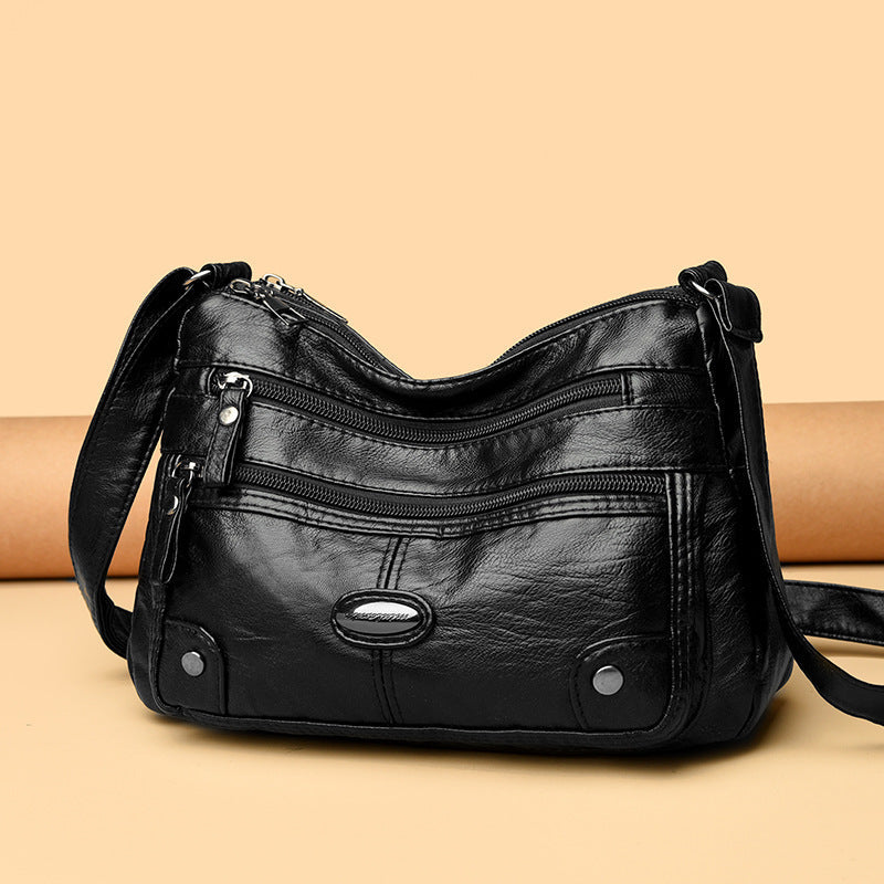Women's Multi Layer Large Capacity Shoulder Crossbody Bag