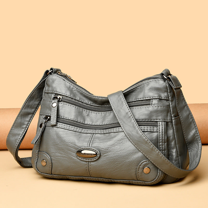 Women's Multi Layer Large Capacity Shoulder Crossbody Bag