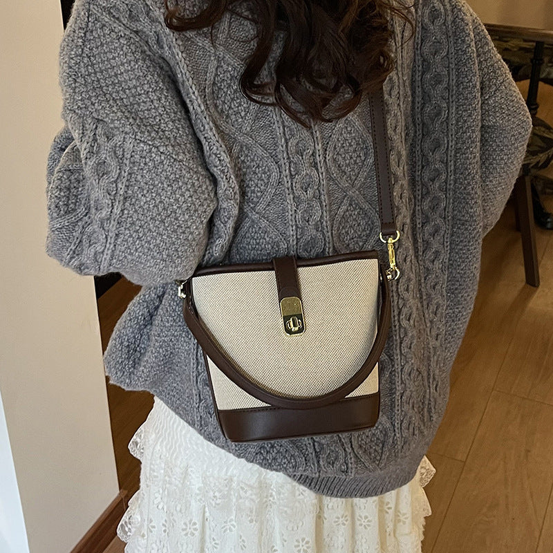 Women's Retro Commuter Bucket Crossbody Shoulder Bag