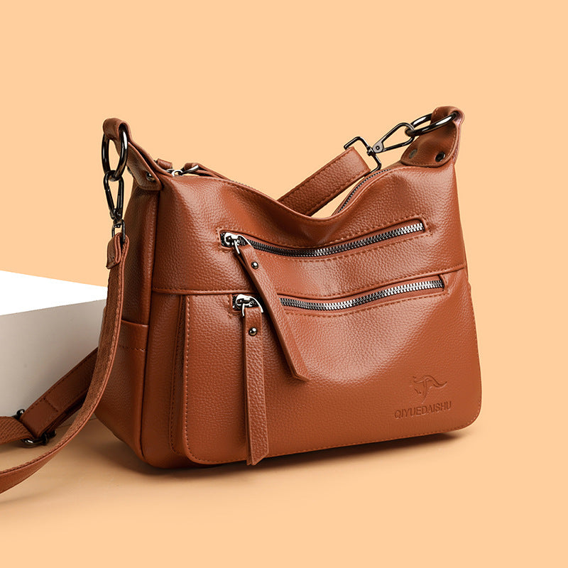 Women's Multi Layer Large Capacity Crossbody Shoulder Handbag