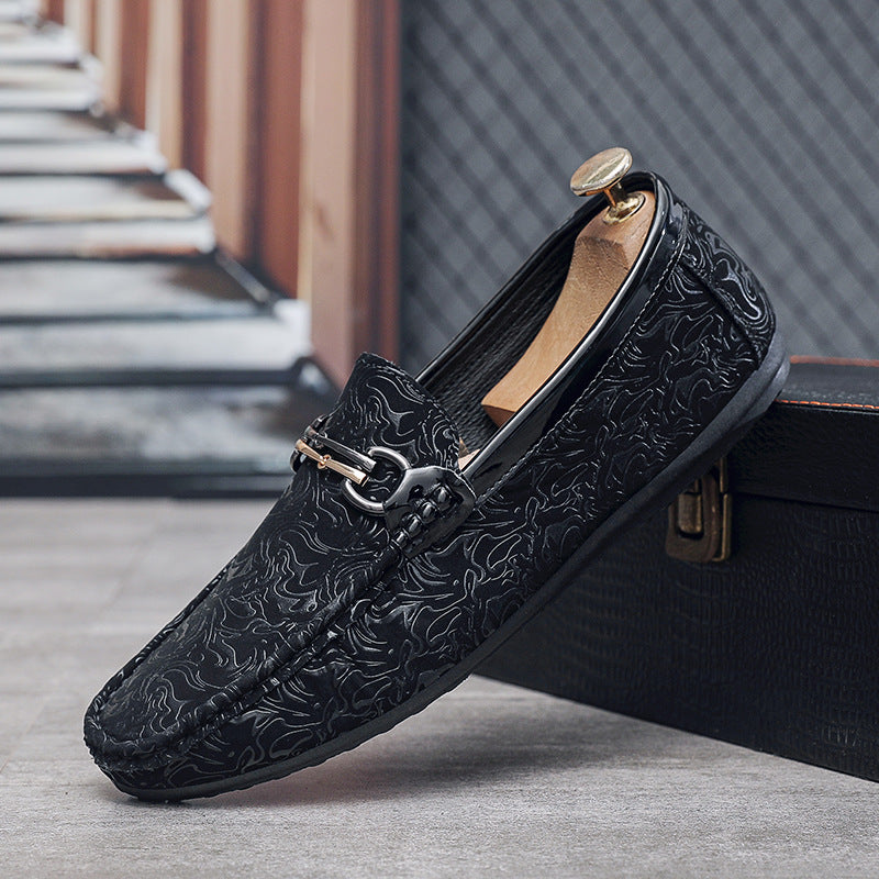Black Mens Lightweight Slip On Loafers Soft Sole Casual Round Toe Shoes