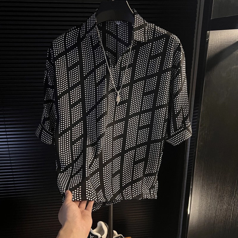 Men's Summer Ice-Feel Short Sleeve Casual Lapel Shirt