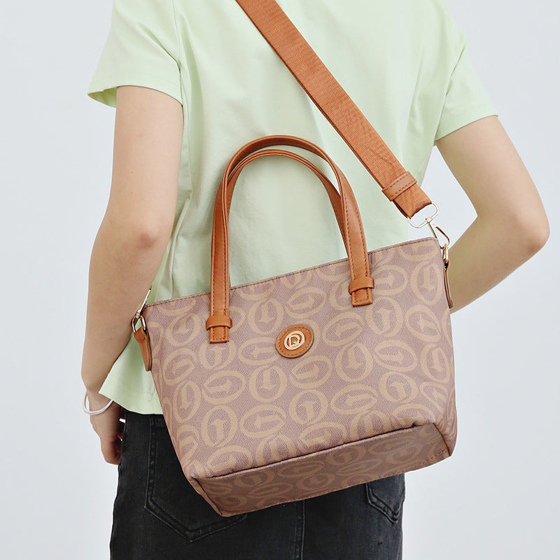 Women's High End Small Zipper Tote Shoulder Bag