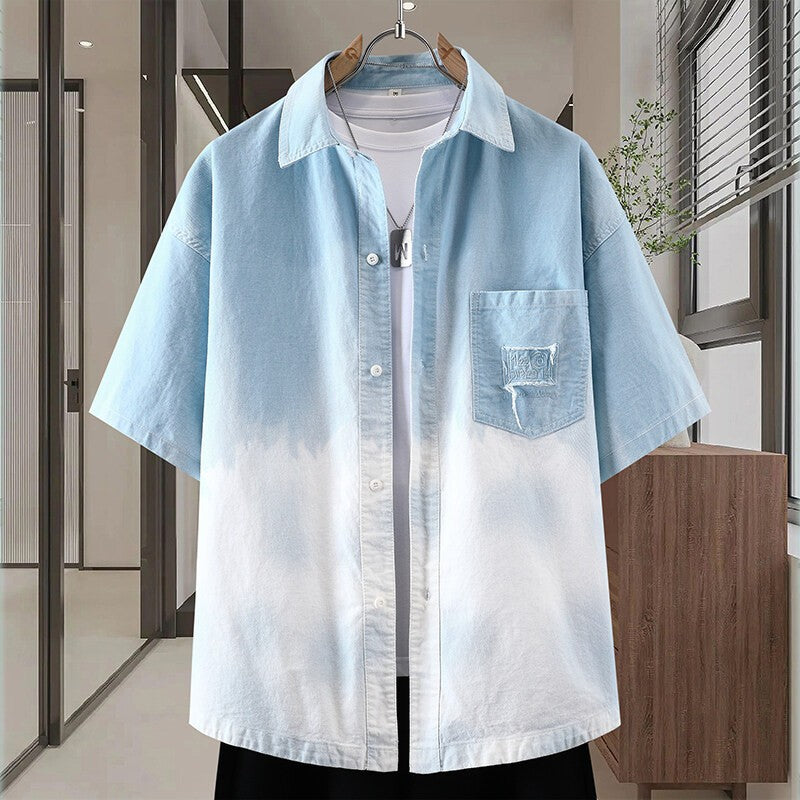 Men's 2026 Summer Thin Short Sleeve Loose Casual Shirt