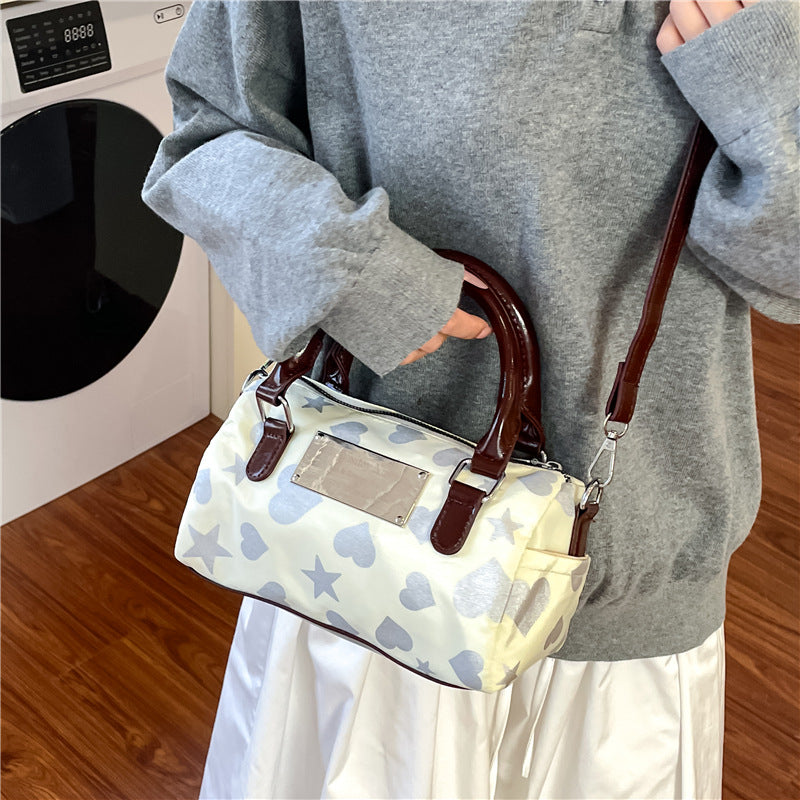 Women's Printed Boston Crossbody Handbag Phone Bag