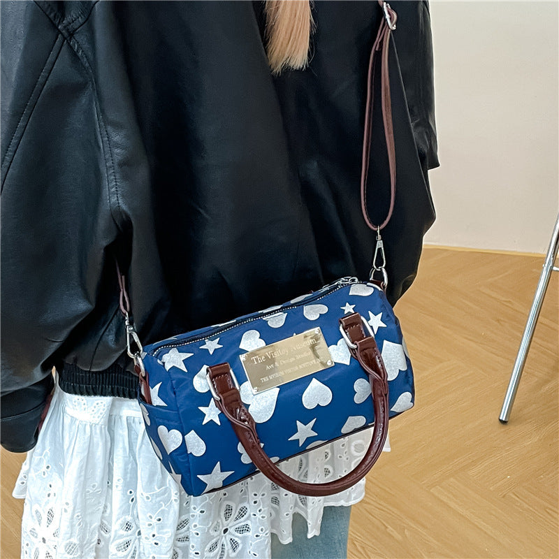 Women's Printed Boston Crossbody Handbag Phone Bag