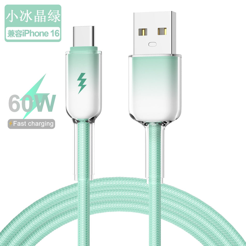 Ice Crystal Type-C Fast Charging Cable for Apple & Samsung
