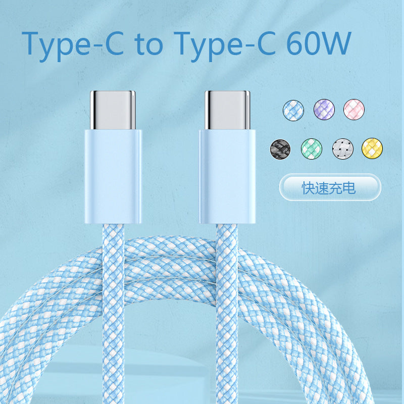 Macaron Color Type-C Fast Charging Cable for iPhone 15 & Letv