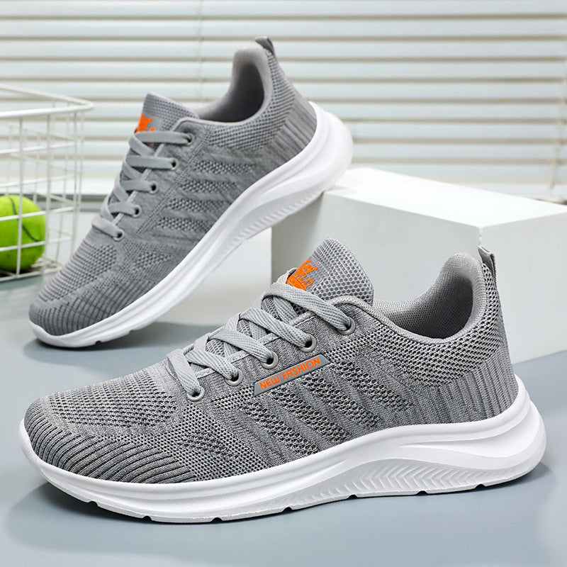 Mens Flyknit Casual Sneakers Breathable Lightweight Sports Shoes B720