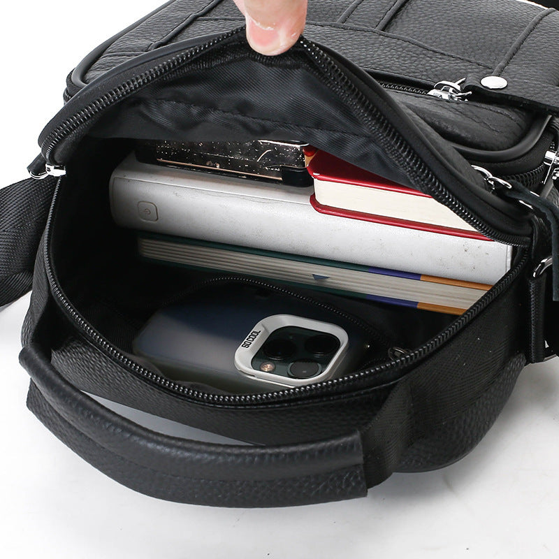 Men's Genuine Leather Business Crossbody Shoulder Bag