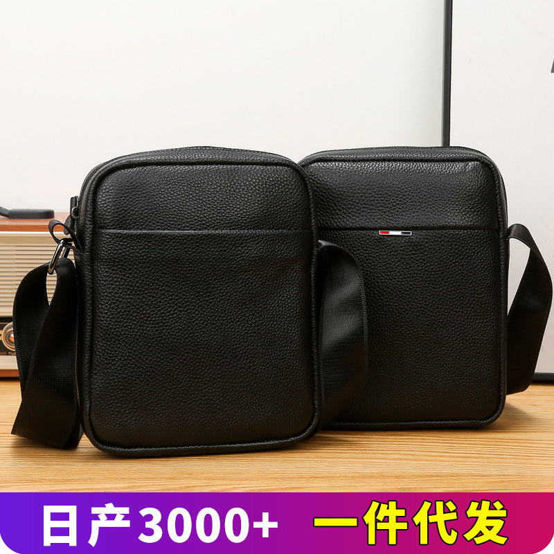Men's Large Capacity PU Business Crossbody Shoulder Bag