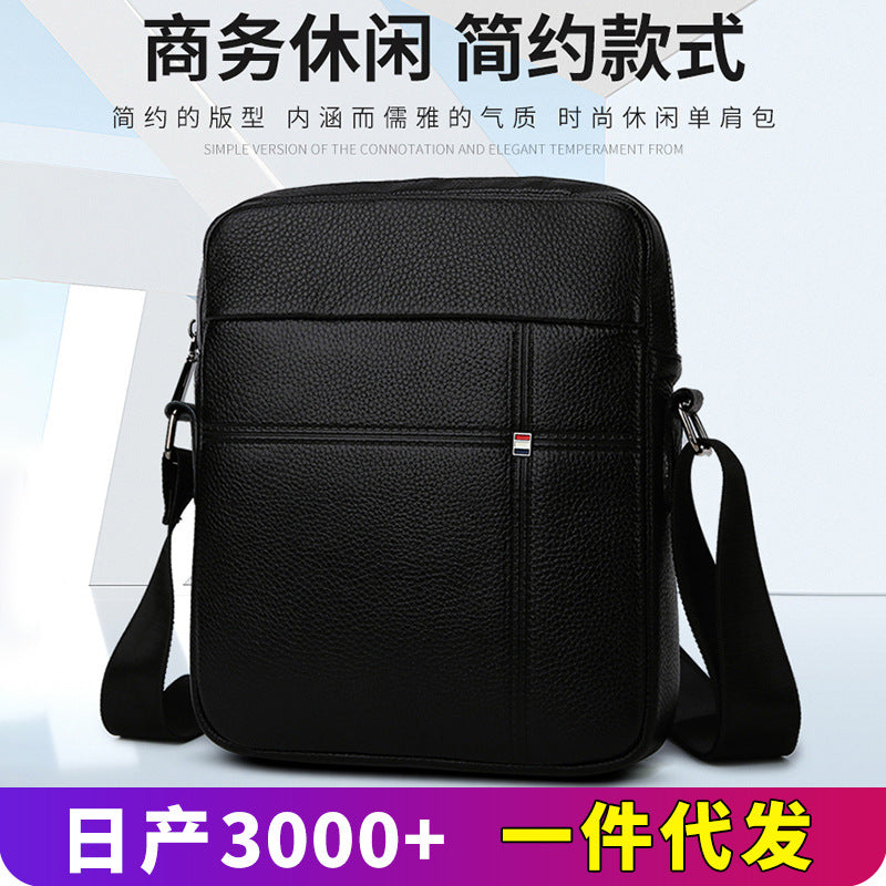 Men's First-Layer Cowhide Business Crossbody Shoulder Bag