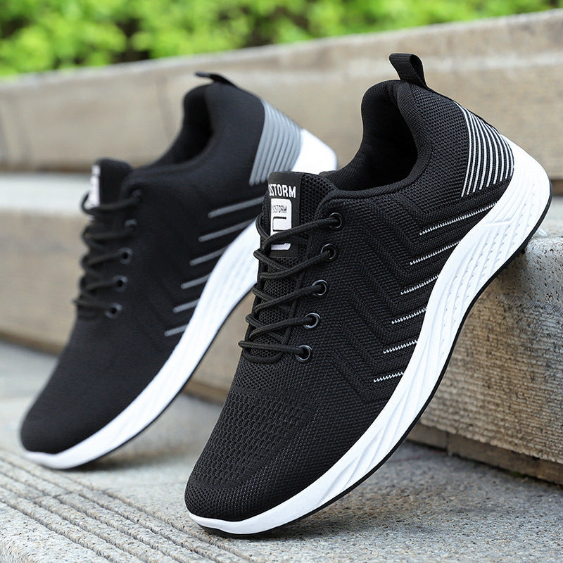 Mens Flyknit Sports Sneakers Breathable Casual Running Shoes B603