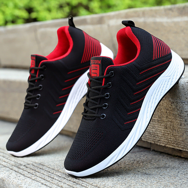 Mens Flyknit Sports Sneakers Breathable Casual Running Shoes B603