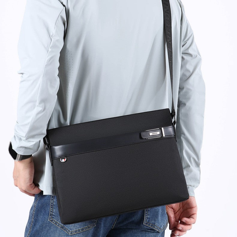 Men's A4 Horizontal PU Business Crossbody Shoulder Bag