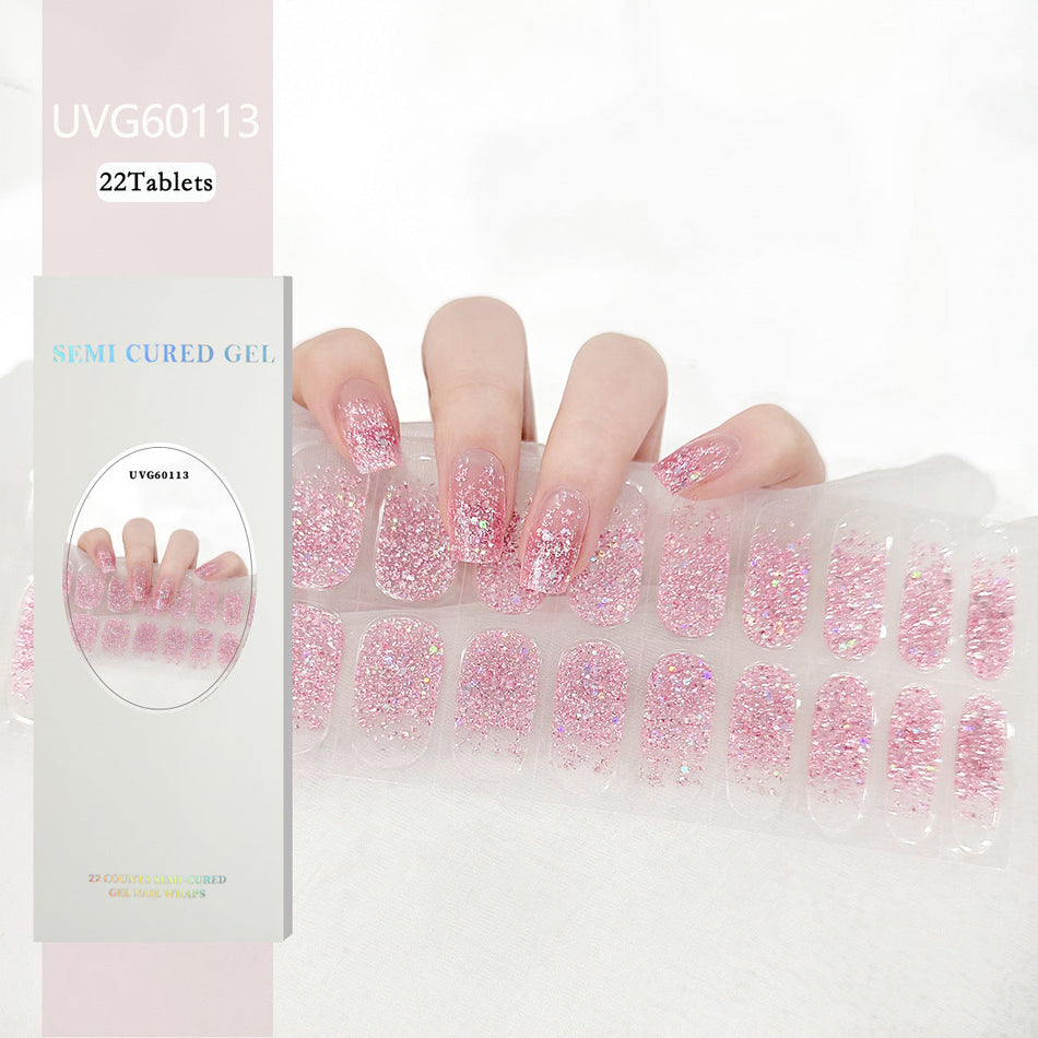 Semi-Cured Gel Nail Stickers UV Light-Cured Nail Art Set
