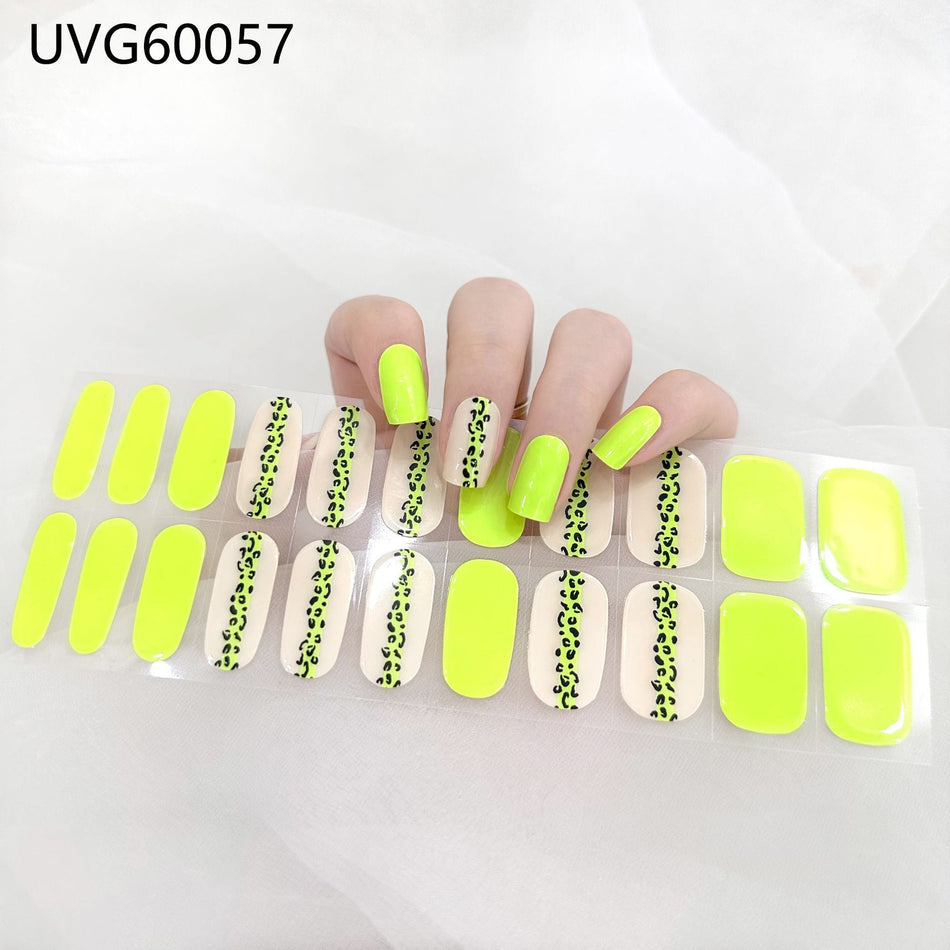 Semi-Cured Gel Nail Stickers UV Light-Cured Nail Art Set