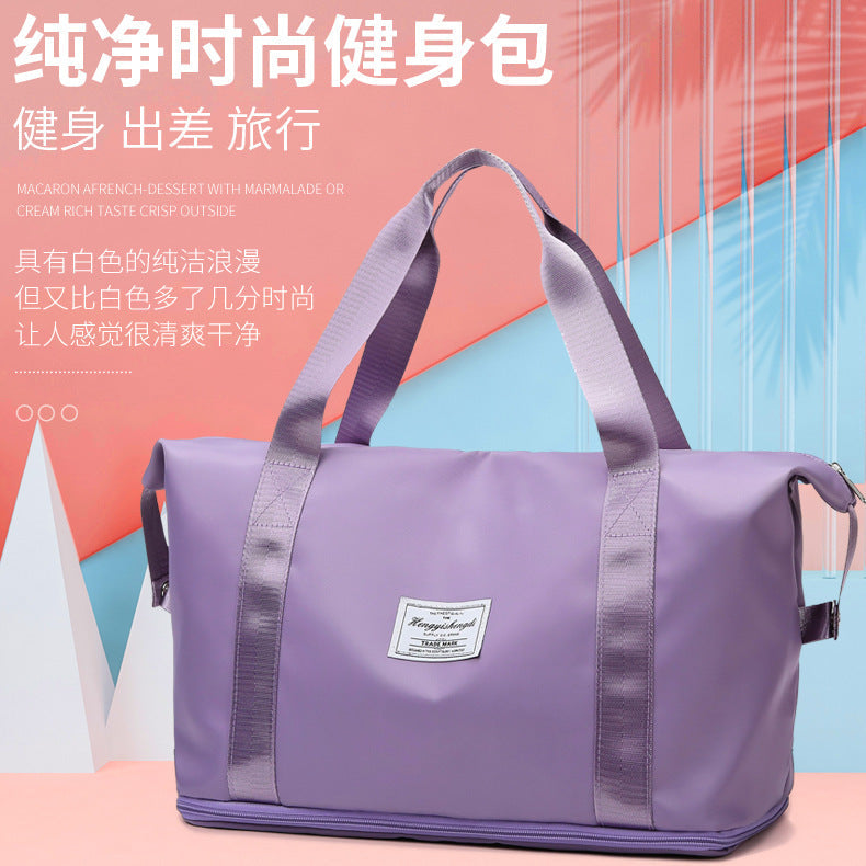 Large Capacity Dry Wet Separation Fitness Travel Shoulder Bag