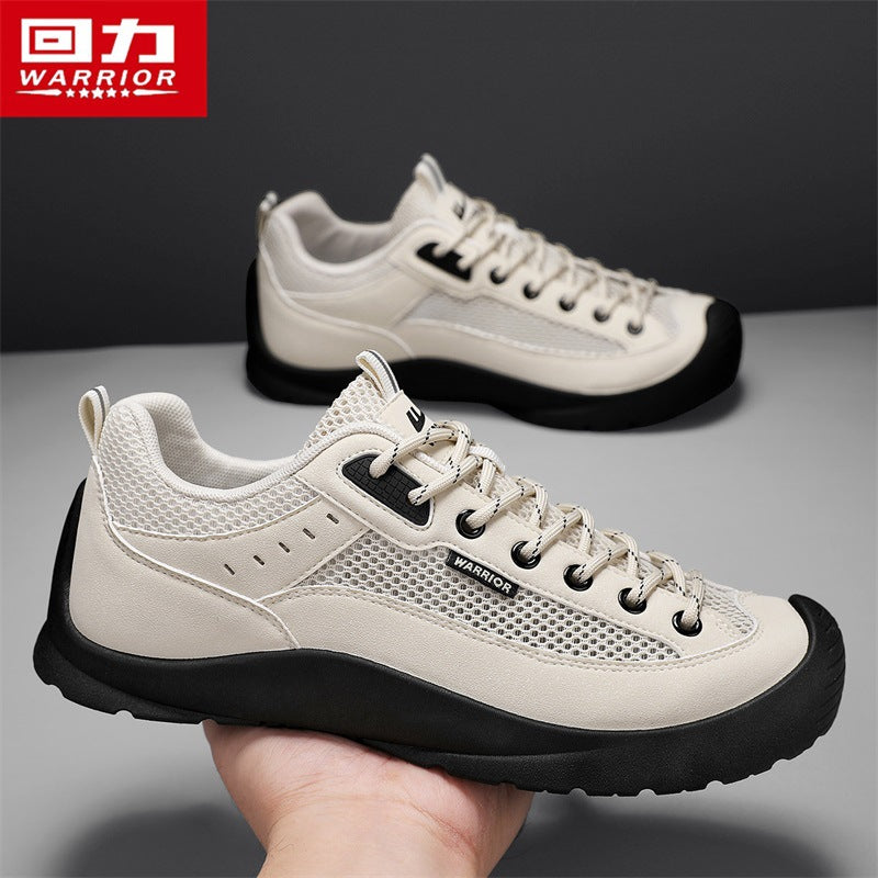Warrior Hollow Mesh Outdoor Sneakers Breathable Men Casual Shoes