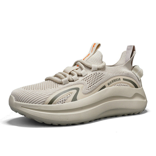 STOCK-Warrior Fly-Knit Mesh Sports Shoes Lightweight Men Casual