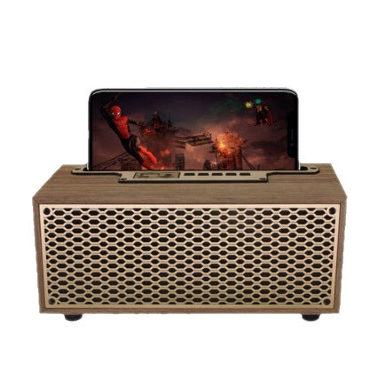 Retro Wooden Bluetooth Speaker with Portable Home Subwoofer