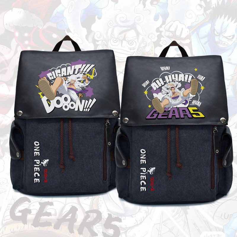 Anime Canvas Backpack Waterproof Student School Travel Bag