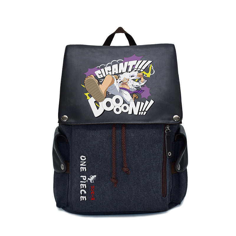Anime Canvas Backpack Waterproof Student School Travel Bag