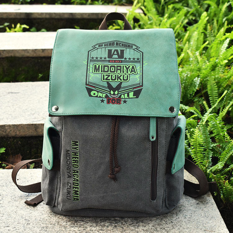 Anime Canvas Backpack Waterproof Student School Travel Bag