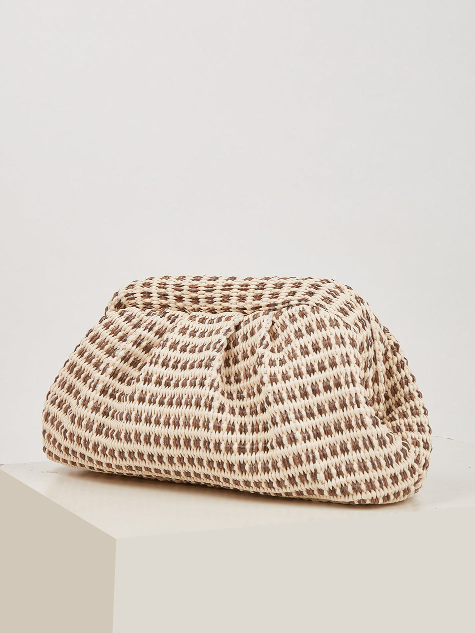 Women's Woven Cloud Clutch Chain Crossbody Bag