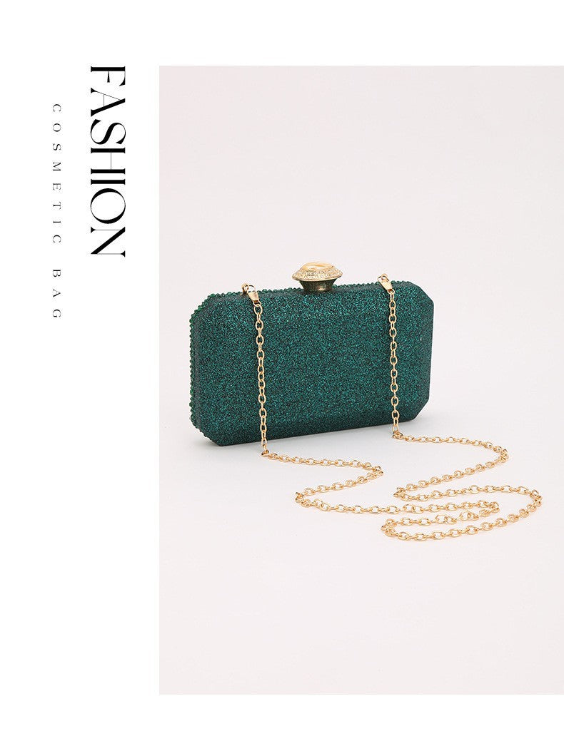 Luxury Green Full Rhinestone Evening Clutch Bag