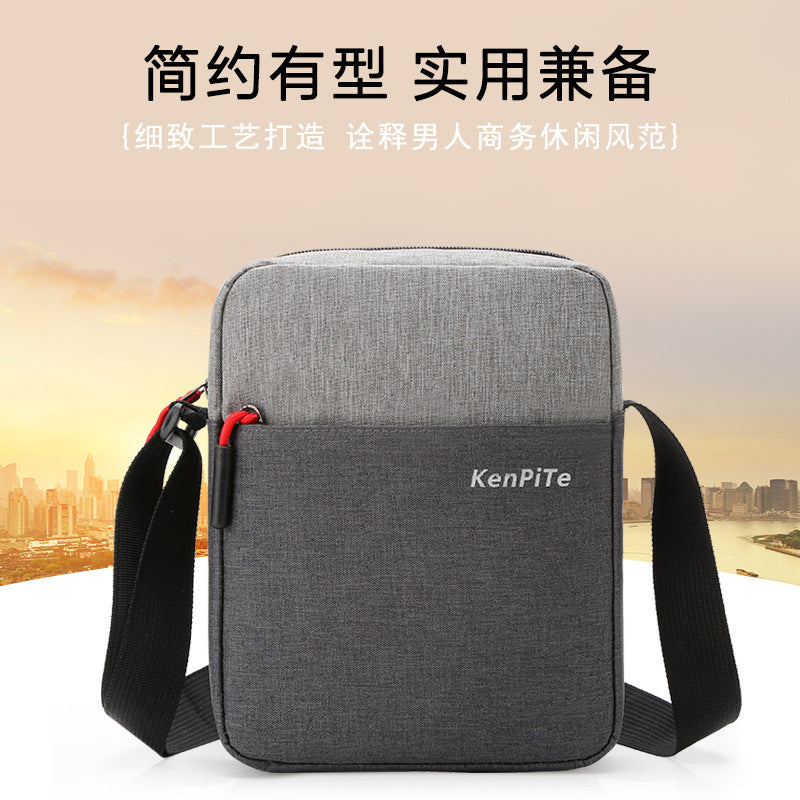 Men's Small Square Crossbody Bag Waterproof Travel Shoulder Bag