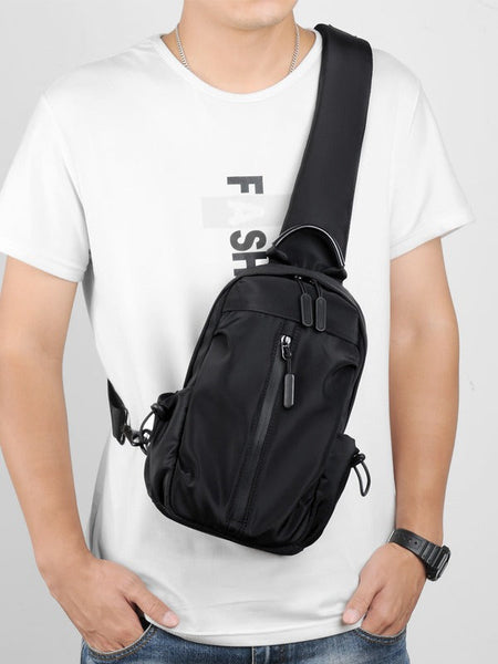 Men's black Korean Style Chest Bag Casual Travel Crossbody Bag