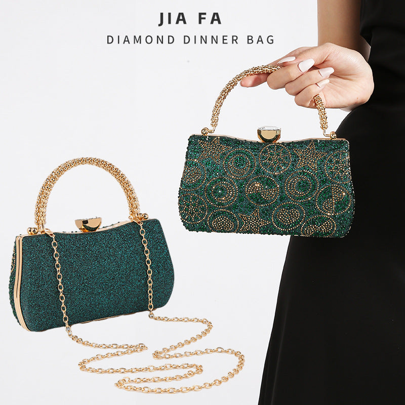 European and American Fashion Diamond-Encrusted Mini Box Bag