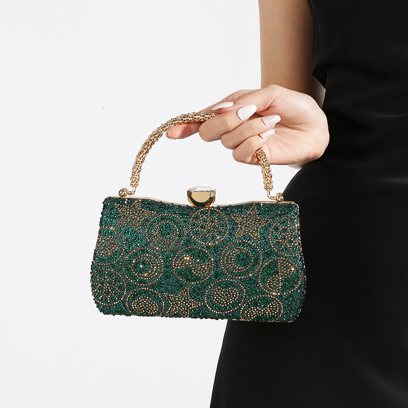 European and American Fashion Diamond-Encrusted Mini Box Bag