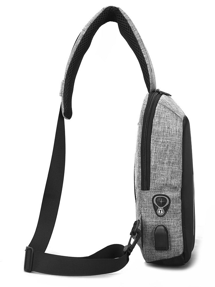 Men's Oxford Cloth Chest Bag Casual Outdoor Crossbody Bag