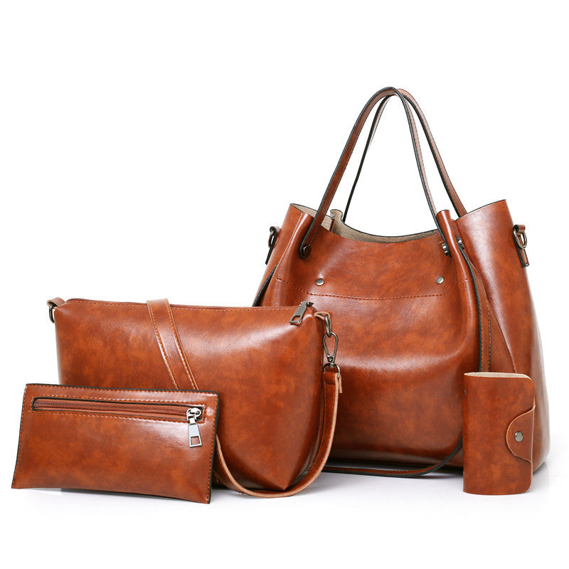 Retro Four-Piece Mother-In-Law Bucket Bag Set