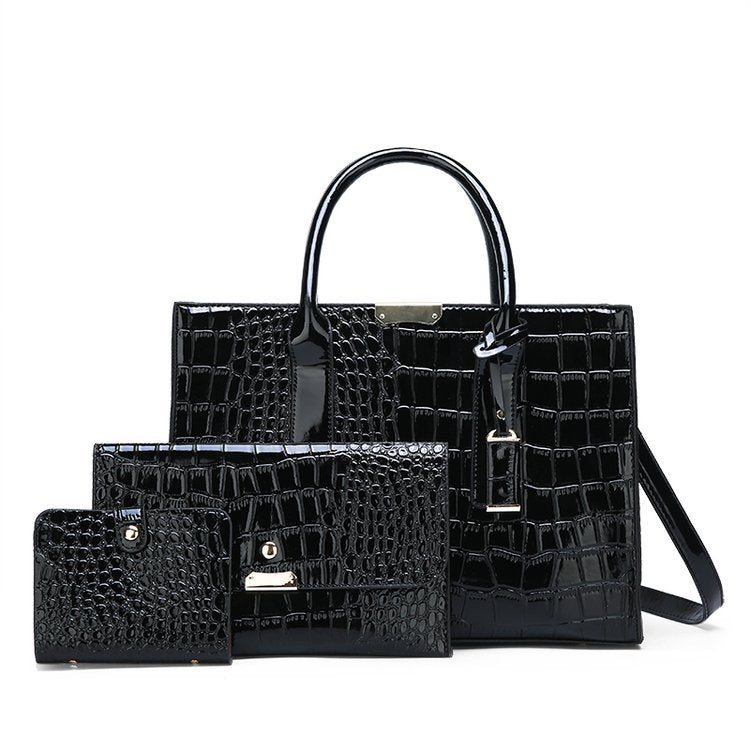 European and American Style Crocodile Pattern Large Capacity