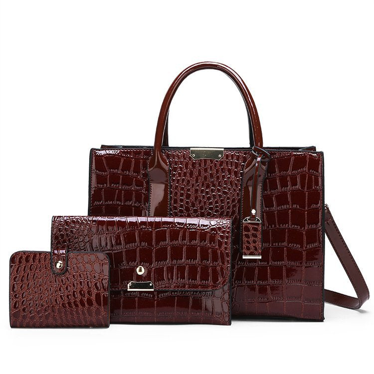 European and American Style Crocodile Pattern Large Capacity