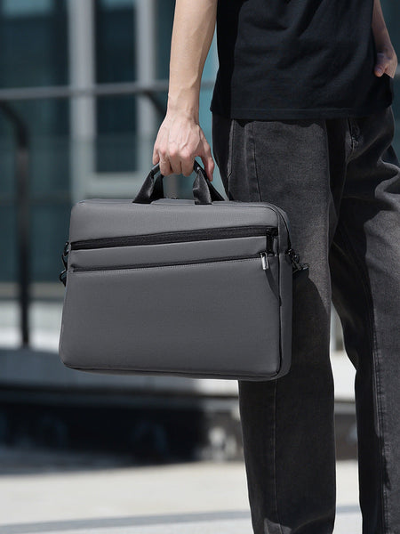 Men's black 17 Inch Laptop Briefcase Large Capacity Business Bag