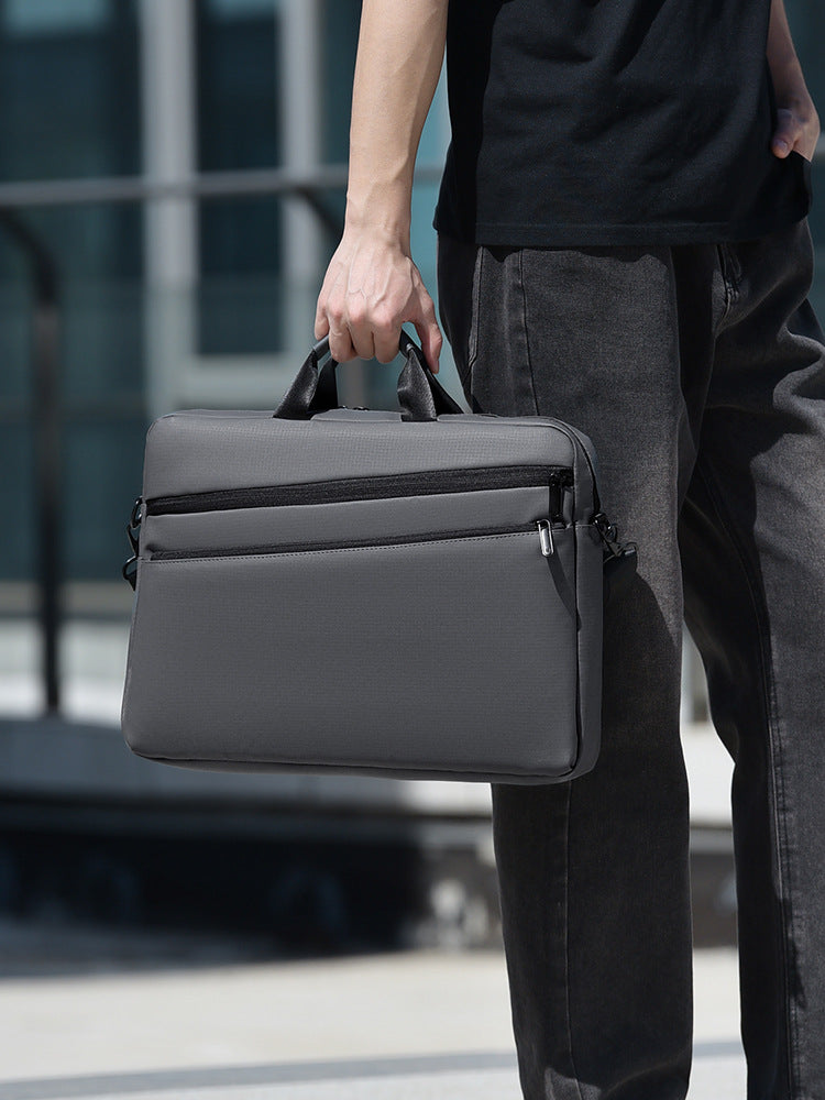 Men's black 17 Inch Laptop Briefcase Large Capacity Business Bag