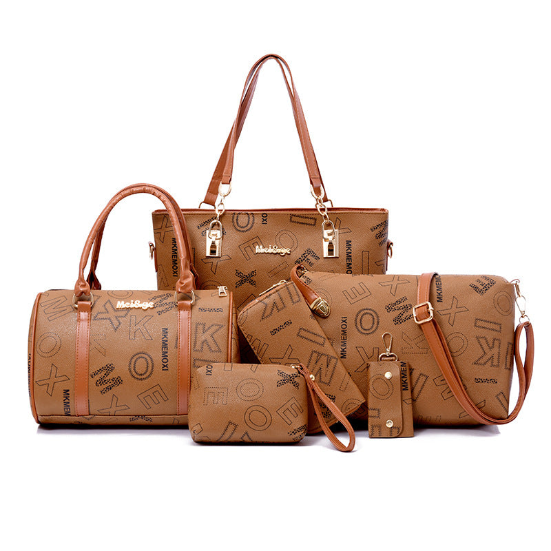 Retro Large-Capacity Multi-Piece Women's Handbag Set