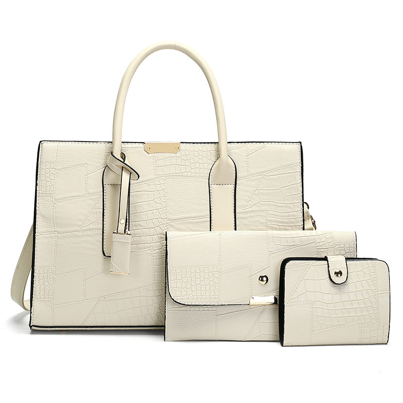 Cross-Border Embossed Three-Piece Shoulder Bag Set