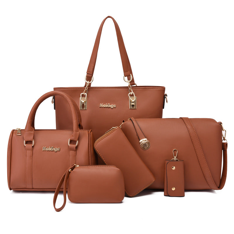European and American Fashion Six-Piece Handbag Set