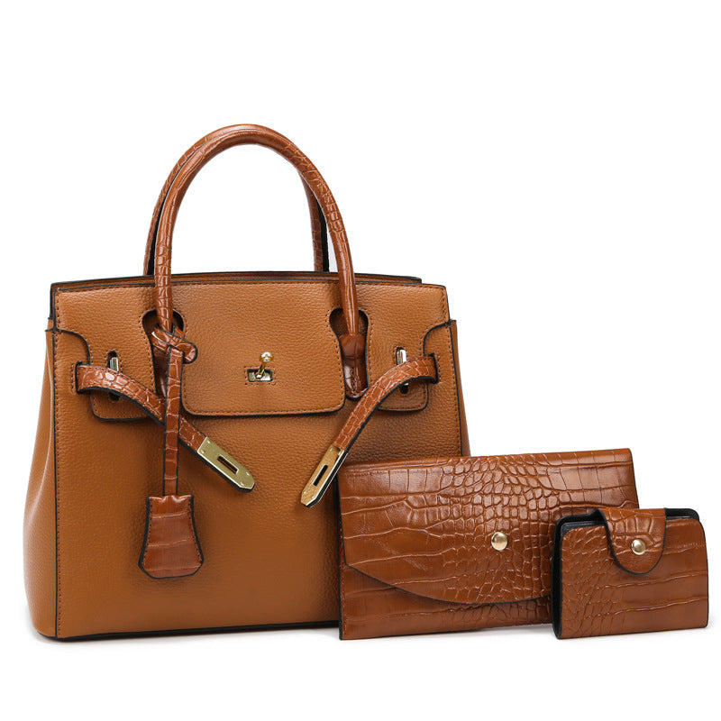 European and American Retro Casual Shoulder & Handbag Set