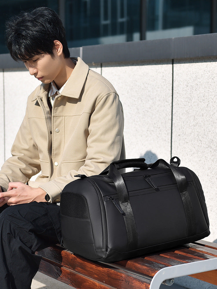 Men's Large Capacity Travel Bag Wet Dry Separation Gym Duffel Bag