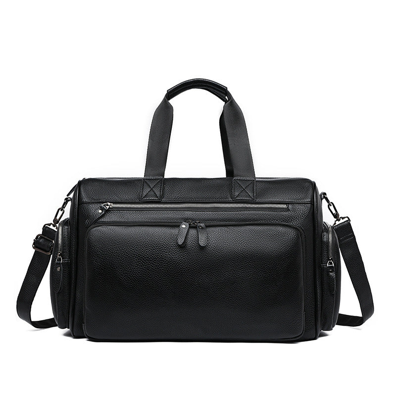 Men's PU Travel Bag Large Capacity Wet Dry Separation Duffel Bag