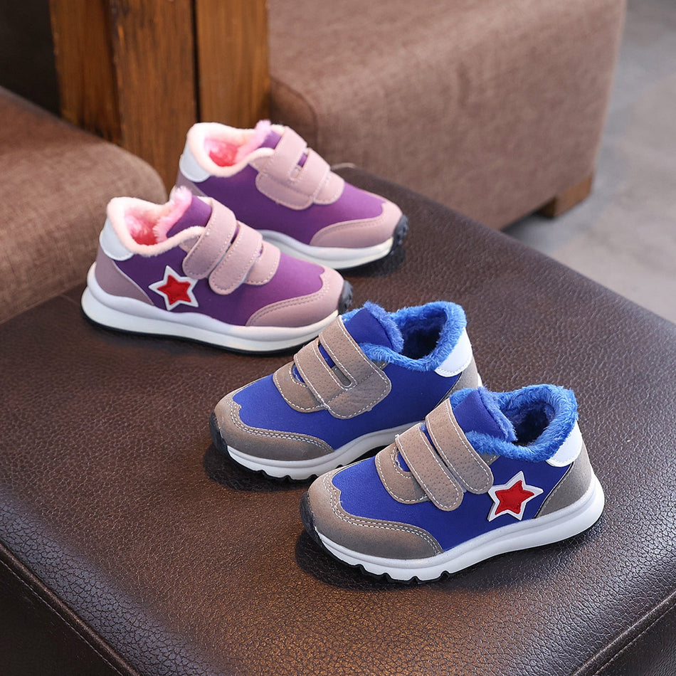 Winter Velvet Cotton Kids Sports Shoes Warm Casual Wear