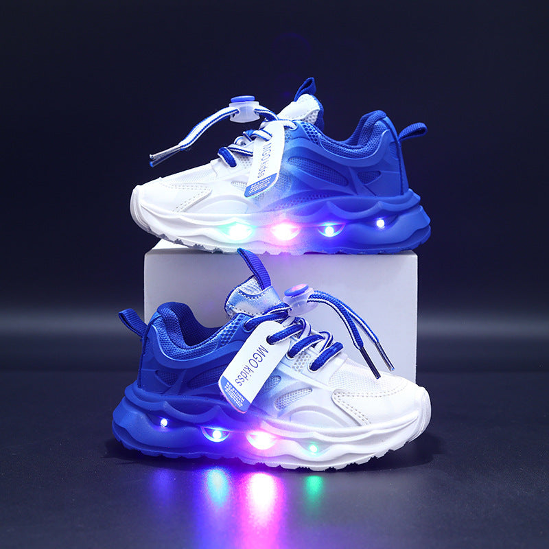 Kids Gradient LED Light-Up Sports Shoes Casual Sneakers